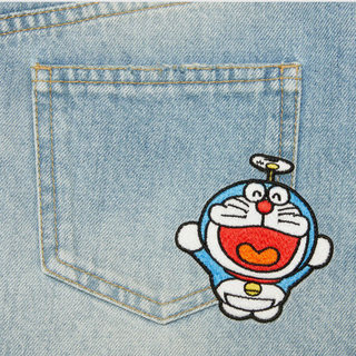 GUCCI 古驰 X Doraemon 女士牛仔半身短裙 467267 XDBOS 4452 浅蓝色 40
