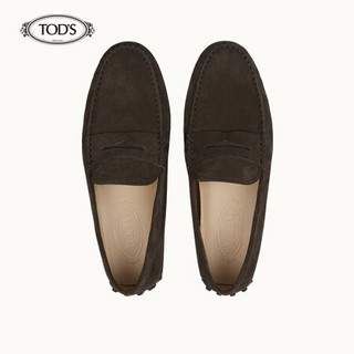 托德斯 TOD'S 2020秋冬 男士绒面小牛皮豆豆鞋 平底鞋  礼盒礼品   XXM64C00640RE0 深褐色 40.5