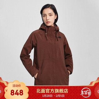 TheNorthFace北面冲锋衣女户外防水透气上新|4U7S Q32/豆沙色 M