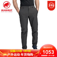 MAMMUT猛犸象Winter男士秋冬新款防泼水弹性舒适软壳裤休闲裤 黑灰色 L
