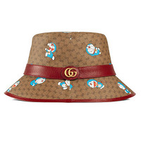 GUCCI 古驰 X Doraemon 女士渔夫帽 648846 4HACU 8574 米色/乌木色 M