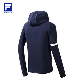 FILA ATHLETICS 男士针织上衣 2021年春新款运动休闲外套健身服 宝蓝-NV 180/100A/XL