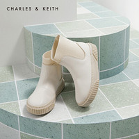 CHARLES＆KEITH2021春季CK9-90900006花边装饰儿童休闲短靴 Beige米色 28