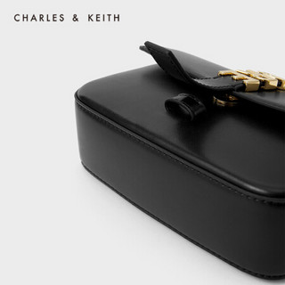 CHARLES＆KEITH2021春新品CK2-80781456女士情人节系列单肩斜挎包 Black黑色 S