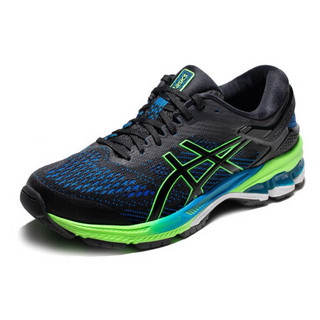 ASICS 亚瑟士 Gel-Kayano 26 1014A066-001 中性跑鞋 黑色/绿色 33