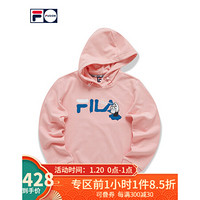 FILA FUSION斐乐连帽卫衣女子2020冬季新款休闲套头衫基础版型 T11W113205F 漫莉粉-LP 165/84A/M