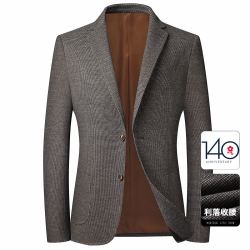 法国梦特娇新款西装男休闲商务男士西服单西男外套