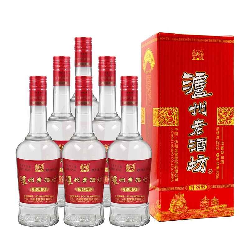 luzhoulaojiao 泸州老窖 泸州老酒坊 升级型 52%vol 浓香型白酒 500ml