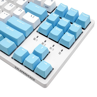 DURGOD 杜伽 K320w 87键 多模机械键盘 晴空蓝 Cherry银轴 无光