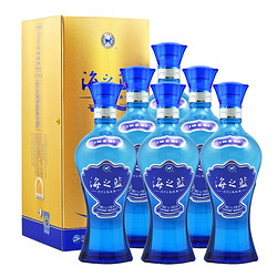 YANGHE 洋河 海之蓝 蓝色经典 52%vol 浓香型白酒 480ml*6瓶 整箱装