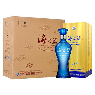 YANGHE 洋河 海之蓝 蓝色经典 42%vol 浓香型白酒 1000ml*2瓶 整箱装