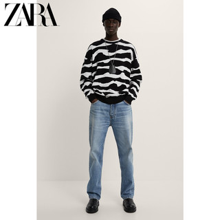 ZARA 06771309800 男装动物纹提花针织衫毛衣
