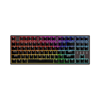 DURGOD 杜伽 TAURUS K320 87键 有线机械键盘 深灰紫 Cherry青轴 RGB