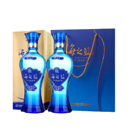 YANGHE 洋河 海之蓝 蓝色经典 42度 绵柔型白酒 375ml*2瓶