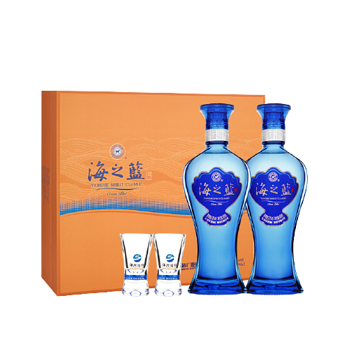 YANGHE 洋河 海之蓝 蓝色经典 42%vol 浓香型白酒 480ml*2瓶 礼盒装