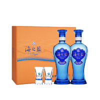 百亿补贴：YANGHE 洋河 蓝色经典海之蓝42度480ML*2瓶装纯粮绵柔白酒配一个手提袋