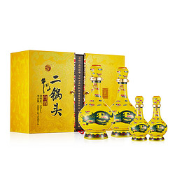 Niulanshan 牛栏山 经典黄龙礼盒 二锅头52度清香型 白酒礼盒装 500ml*2+125ml*2