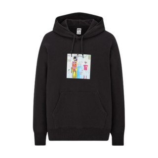 UNIQLO 优衣库 Basquiat x WB联名款 男女款连帽长袖卫衣 431824 黑色 S