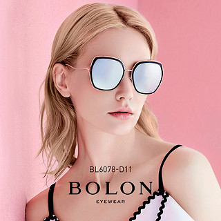 BOLON暴龙新款偏光明星同款TR板材墨镜女潮流太阳眼镜BL6078（BL6078C70）