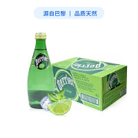 必买年货： Perrier 巴黎水 气泡水 青柠味 330ml*24瓶