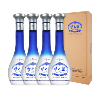 YANGHE 洋河 梦之蓝 蓝色经典 M1 45%vol 浓香型白酒 500ml*4瓶 整箱装