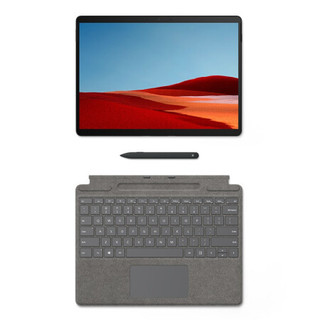 Microsoft 微软 Surface Pro X 13英寸 Windows 10 平板电脑+亮铂金键盘+超薄触控笔 (2880*1920dpi、SQ1、8GB、256GB SSD、LTE版、典雅黑、MNY-00007)