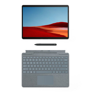 Microsoft 微软 Surface Pro X 13英寸 Windows 10 平板电脑+冰晶蓝键盘+超薄触控笔 (2880x1920dpi、SQ1、8GB、256GB、LTE版、典雅黑、MNY-00007)