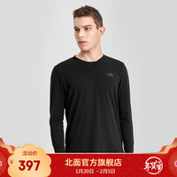 TheNorthFace北面长袖T恤男户外吸湿排汗上新|4UAI JK3/黑色 XL