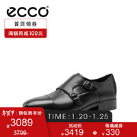 ECCO爱步英伦风皮鞋男 冬季商务正装真皮男鞋 唯途摩登523614 黑色52361401001 43
