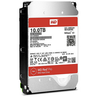 Western Digital 西部数据 红盘Pro系列 3.5英寸NAS硬盘 10TB 256MB(7200rpm、PMR)WD102KFBX