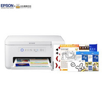 爱普生（EPSON）L4156墨仓式无线彩色多功能打印机&小白智慧打印 耗材808型 2年会员卡 照片纸复印纸卡纸套装