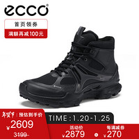 ECCO爱步运动鞋男冬季减震防滑耐磨老爹鞋 健步C803154 黑色80315451052 40