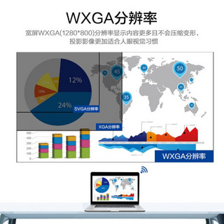 爱普生（EPSON） CB-W52 投影仪 投影机办公 培训（高清宽屏WXGA 4000流明 手机同屏 支持侧投）