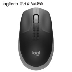 logitech 罗技 M190 无线鼠标 大手鼠标-工业灰