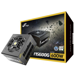 全汉 MS600G 金牌（90%） 全模组SFX电源 600W+CST-410 Mini-ITX机箱 半侧透