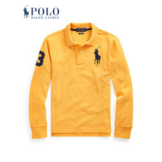 Ralph Lauren/拉夫劳伦男童 经典款棉质网布Polo衫31968 E95-黄色 S