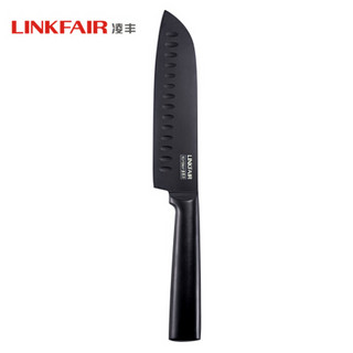 凌丰（LINKFAIR）菜刀不锈钢家用厨房切菜切片刀水果刀套装 黑刃系列-多用刀