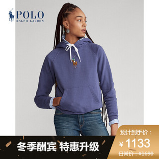 Ralph Lauren/拉夫劳伦女装 2020年秋季Big Pony起绒布连帽衫21756 400-紫色 M