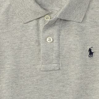Ralph Lauren/拉夫劳伦男童 经典款经典款棉质网格网球衫 30130 D86-灰色 S