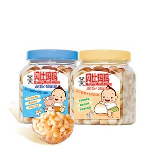 贝比玛玛 婴幼儿小馒头 牛奶味+原味 150g*2罐