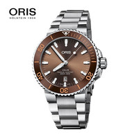 豪利时（ORIS）瑞士手表 潜水系列AQUIS DATE日历腕表 43.5mm自动机械潜水防水手表男 73377304152MB 钢带