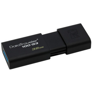 Kingston 金士顿 DT100 G3 USB 3.0 U盘 黑色 32GB USB-A+Type-C转接头