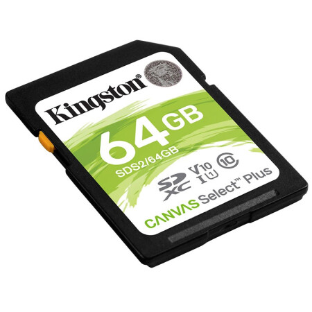 Kingston 金士顿 Canvas Select Plus SD存储卡 64GB (UHS-I、V10、U1、A1) +高速读卡器