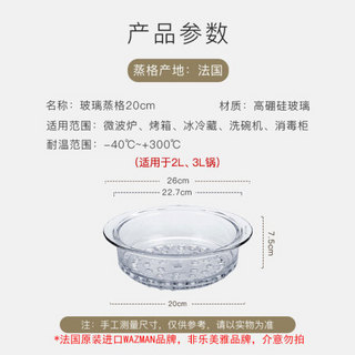 法国乐美雅（Luminarc）进口琥珀锅透明玻璃锅汤锅炖锅蒸锅锅具套装 3L+2L组合+蒸格+硅胶铲