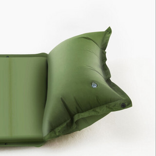 小米有品 早风充气垫户外单人 自动充气垫加大加厚户外防潮垫 便携一体充气枕帐篷垫子 军绿色