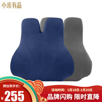 小米有品 PMA石墨烯发热远红外靠垫 居家办公室记忆棉靠枕I10深蓝色 1个/袋