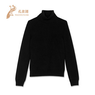 孔雀翎Saint Laurent Paris/圣罗兰2020新款女士YSL时尚羊绒高翻领毛衫 黑色 XS