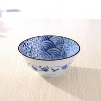 美浓烧 Mino Yaki） 陶瓷碗饭碗 日式餐具陶瓷盘子 日本进口碗套装 HS-5 大碗