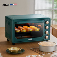 北美电器（ACA）电烤箱家用搪瓷内胆35L大容量多功能机械式烘培烤箱上下火独立控温旋转烤ATO-M35S