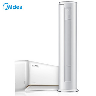 美的（Midea）大白鲸1.5匹 一级能效 变频冷暖壁+3匹 大白鲸 一级能效变频智能冷暖 立式柜机